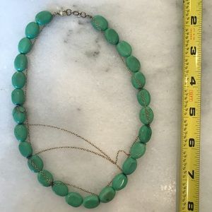 Custom green and gold necklace